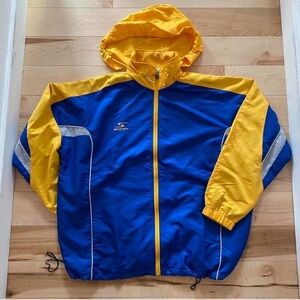Yellow and Blue Windbreaker Jacket